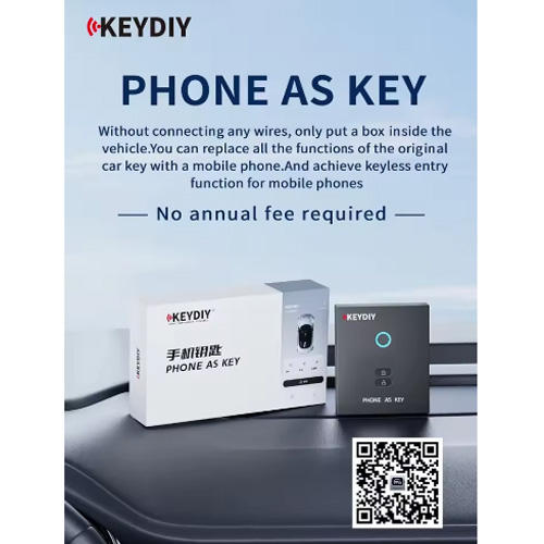 KEYDIY Phone as Key: Device that turns your Phone into a Car Key - Easy Wireless Setup ，model: PAK01-ZB / PAK01-TB
