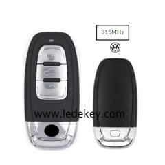 For VW Phideon 3 button Keyless Go 754J remote key 315MHZ