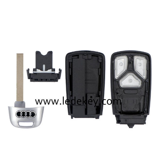 For Audi 3 button remote key shell  with Logo