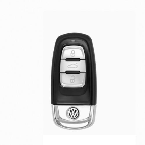 For VW Phideon 3 button remote key shell  with blade with Logo