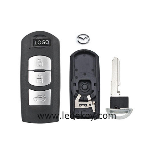 Mazda 3 button Smart key shell with #1 blade