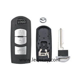 Mazda 3 button Smart key shell with #2 blade