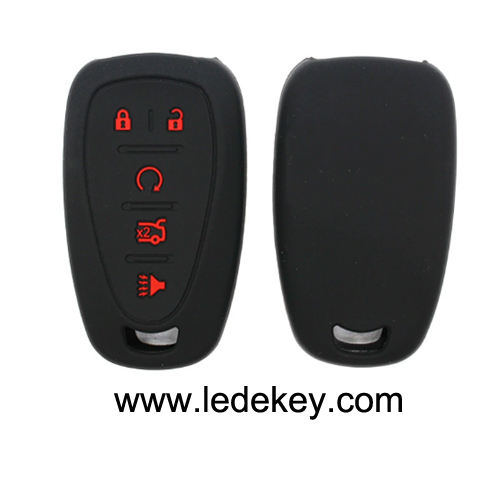 5 button Silicone key cover for Chevrolet