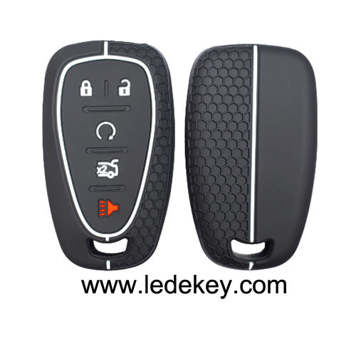 5 button Silicone key cover for Chevrolet