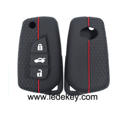 3 buttons Silicone key cover for Toyota