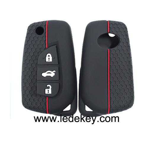 3 buttons Silicone key cover for Toyota