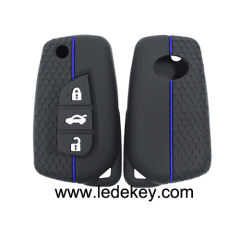 3 buttons Silicone key cover for Toyota