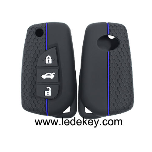 3 buttons Silicone key cover for Toyota