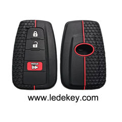 2+1 buttons Silicone key cover for Toyota