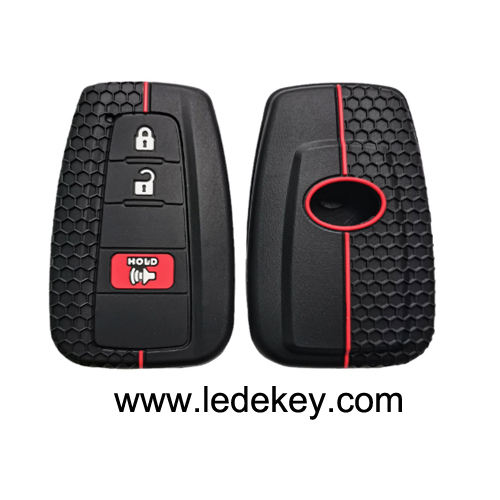 2+1 buttons Silicone key cover for Toyota
