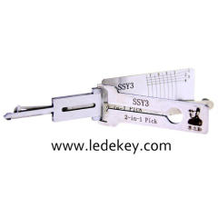 Original Lishi SSY3 2in1 Decoder and Pick for SSANGYONG