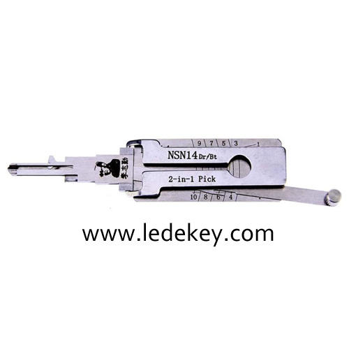 Original Lishi NSN14 2in1 Decoder and Pick for NISSAN, INFINITI