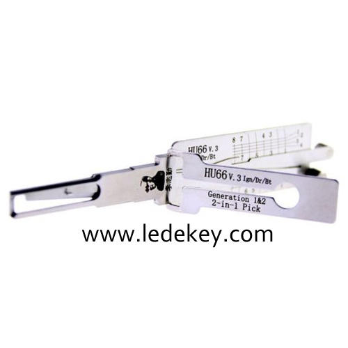 Original Lishi VW HU66 V.3 2-in-1 Decoder and Pick for VW,Audi,Skoda,Seat,Greatwall,Bently,Porsche,Lamborghini,Bugatti