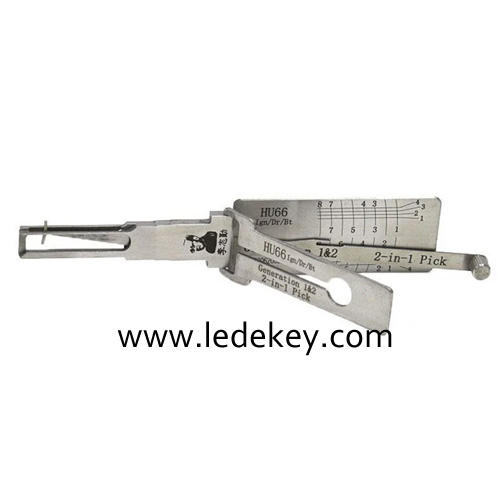 Original Lishi HU66 (Single Lifter) 2-in-1 Decoder and Pick for VW, Audi, Porsche