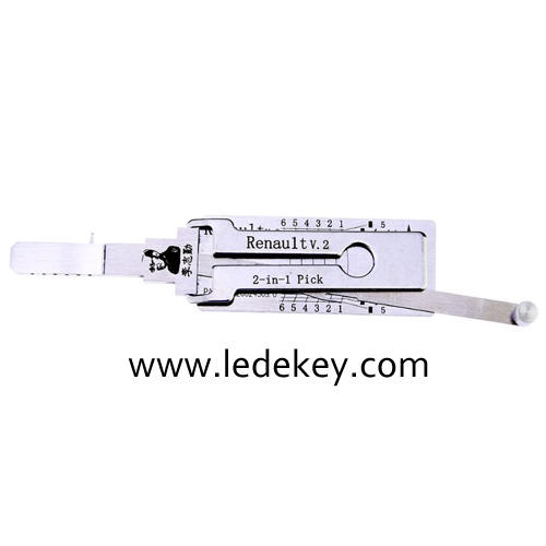 Original Lishi Renault V.2 AKK179 2-in-1 Decoder and Pick for Renault Megane