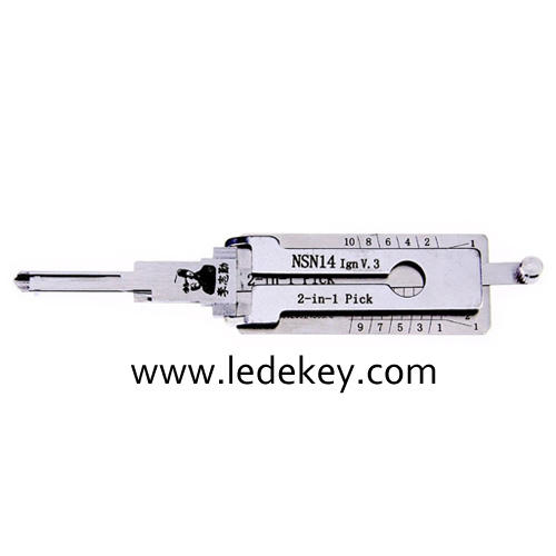 Original Lishi NSN14 Ign (Ignition) 2in1 Decoder and Pick for NISSAN, INFINITI
