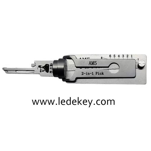 Original  Lishi AM5 2-in-1 Pick & Decoder for American Lock Padlocks Keyway