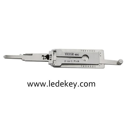 Original Lishi YH35R-MAG Extended Length 2in1 Decoder and Pick for Yamaha Motorbikes with Magnetic Gate