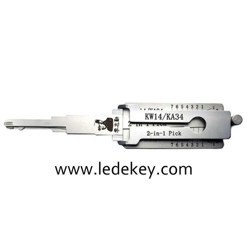 Original Lishi KW14 KA34 2-in-1 Decoder and Pick for Kawasaki Motorbikes