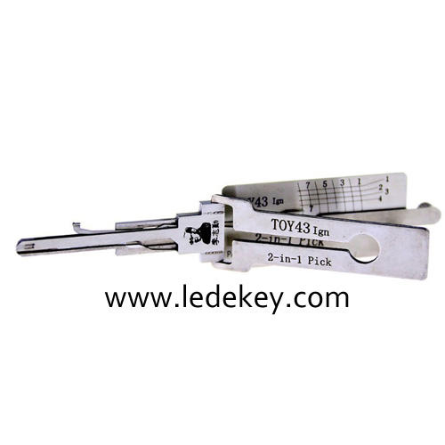Original Lishi TOY43 Ign (Ignition) 2in1 Decoder and Pick for Toyota