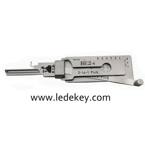 Original Lishi BE2-6 2-in-1 Pick & Decoder for BEST “A” 6 Pin SFIC Cylinders