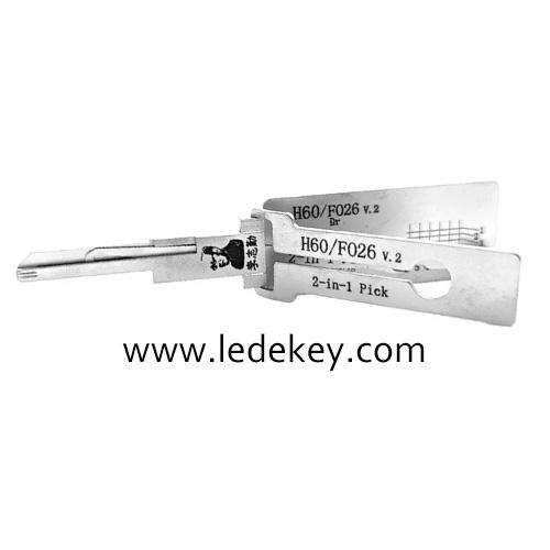 Original Lishi H60/FO26 2in1 Decoder and Pick for Ford 10-Cut  - Anti Glare
