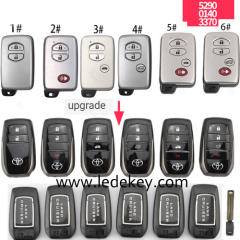 For old Toyota Camry Prado smart key shell modified into Toyota Land Cruiser key shell (Please choose the model )