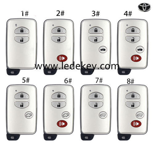 For Toyota remote key shell silver color with Logo with blade (Please choose the model )