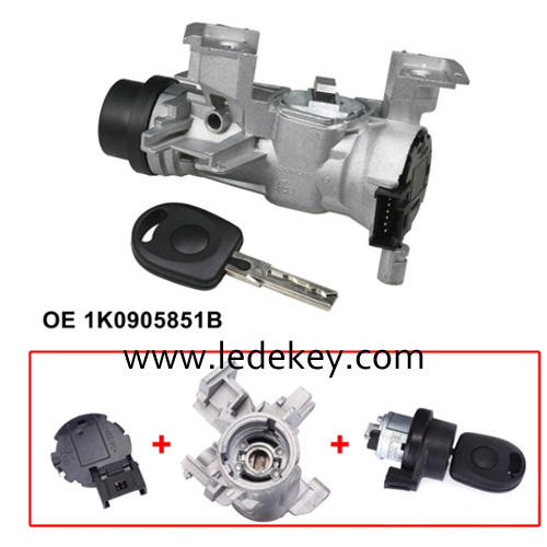 Ignition Switch With Lock Cylinder Key For VW for AUDI SEAT /SKODA 1K0905851B