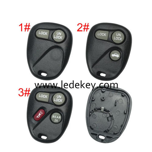 For GM Buick remote key shell with battery holder,  Please choose the model