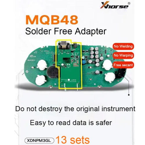 Xhorse MQB48 No Disassembly No Soldering 13 Full Set Adapters XDNPM3GL  for VVDI Key Tool Plus, VVDI Prog and Multi-Prog