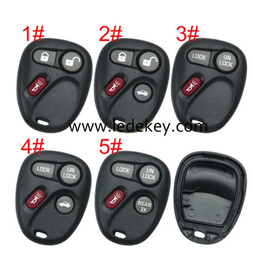 For GM Buick Cadillac remote key shell without battery holder,  Please choose the model