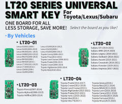 Lonsdor LT20-03 Smart Key Board PCB With Key Shell 8A+4D For Toyota Subaru Adjustable Frequency Support 0780 0500 0091 6221 4610 6230 0010（Please choose the model）