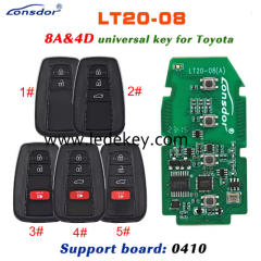 Lonsdor LT20-08 Smart Key Board PCB With Key Shell 8A Chip Board #: 0410 For Toyota