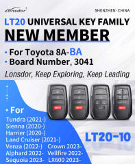 Lonsdor LT20-10 Smart Key Board PCB With Key Shell 8A+4D For Toyota & Lexus（Please choose the model)