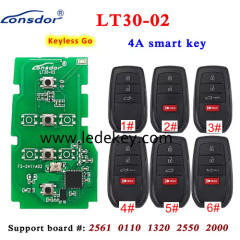 Lonsdor LT30-02 Smart Key Board PCB With Key Shell ,Support ID 2000 2561 0110 1320 2550 4A Chip for Toyota Corolla Cross Levin Allon Camry