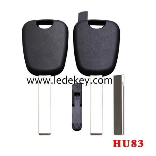 For Citroen transponder key shell with chip holder HU83 blade without Logo