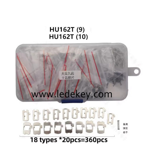 VW 360Pcs/lot brass HU162T(9) Hu62T(10) Car Lock Repair Accessories Car Lock Reed Lock Plate 18 types each 20pcs