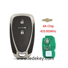 For Chevrolet 2 button remote key with 433Mhz  4A Chip