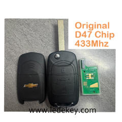 Original Remote For Chevrolet Captiva 2020-2023 433.92MHz ASK PCF7961X ID47 Chip Flip Smart Remote Key 3 Buttons