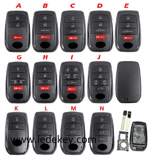 For 2021+ Toyota Sienna Venza Tacoma Tundra remote key shell (Please choose model)