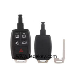 For Volvo 5 button remote key shell with blade without logo