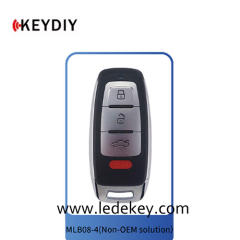 (Non-OEM Solution) KEYDIY MLB08 MLB For Audi Style 4 Buttons Universal Smart Remote 434 Mhz Works with Keydiy KD-MP / Xhorse VVDI MLB Tool