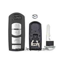 Mazda 4 button Smart key shell with #1 blade