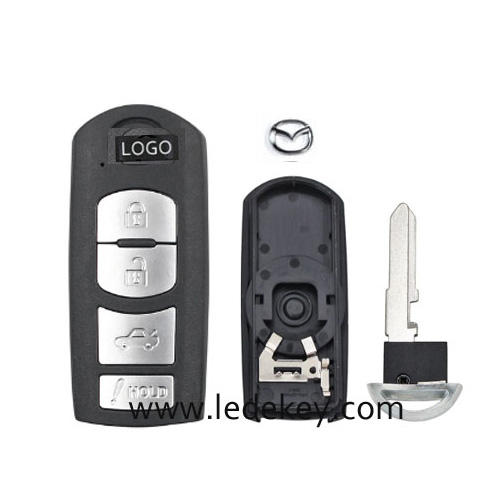 Mazda 4 button Smart key shell with #1 blade