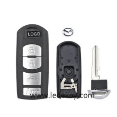 Mazda 4 button Smart key shell with #2 blade