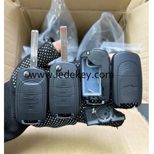 For Chevrolet 3 button remote key shell with logo(Please choose model )
