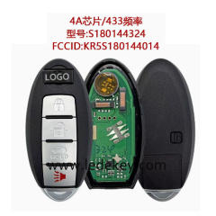 For Nissan Altima Teana MAXIMA 2015-2017 Smart Remote Key Fob 4 Button with 433MHz 4A Chip FCCID: KR5S180144014 Continental: S180144324