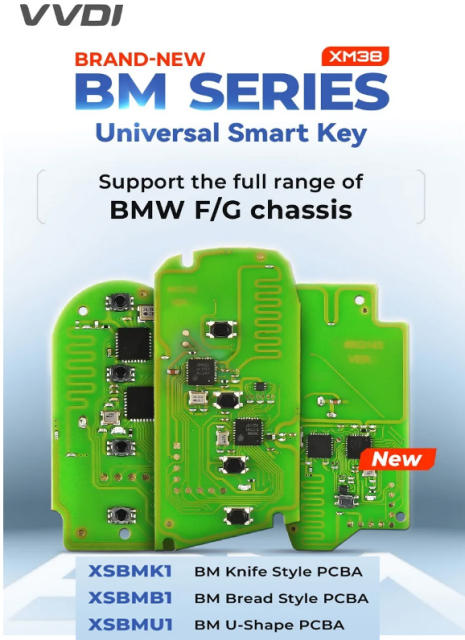 Xhorse XSBMK1EN Knife Style PCB with key shell ， For support the full range of BMW F/G chassis ，Please choose model