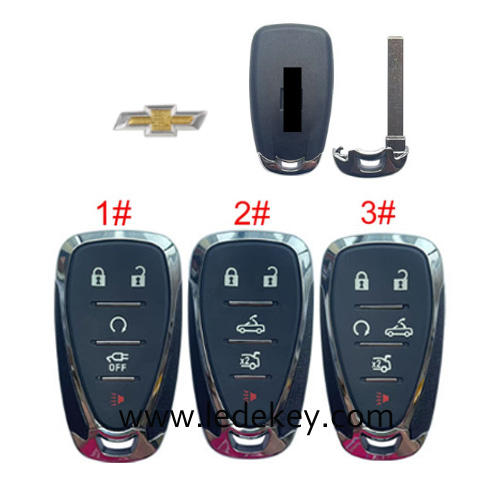 For Chevrolet 5/6 button remote key shell with logo(Please choose model )